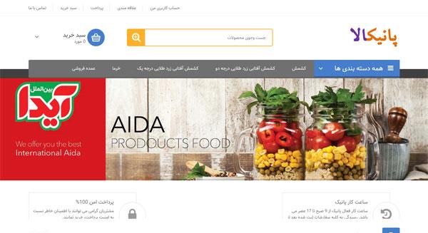 طراحی سایت فروشگاهی پانیکالا